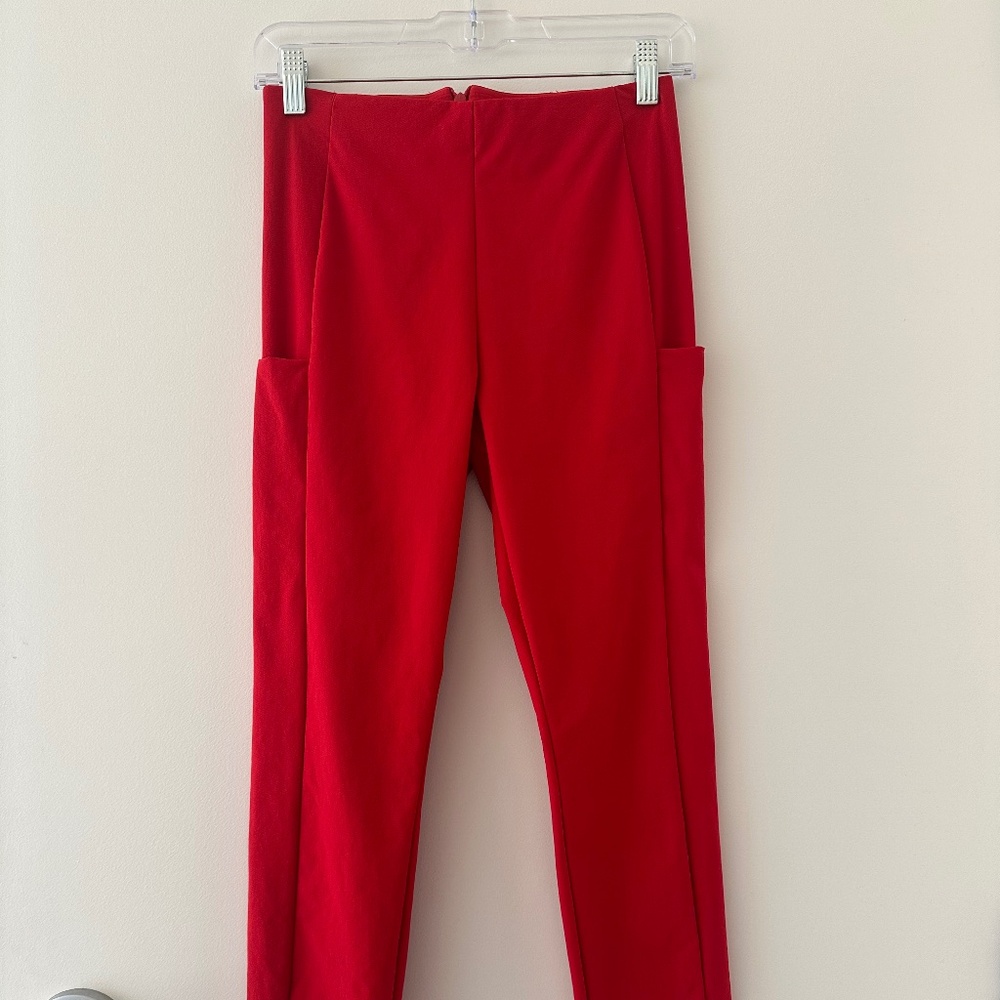 Athleta Petite Ankle Pants - Red 0P